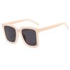 Gafas de sol cuadradas retro estilo ins coreano para mujer, gafas de sol lisas rojas online de moda, adelgazantes para cara grande, gafas para fotos callejeras