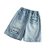 Shorts de Mezclilla para Niñas Verano Nuevo Estilo Shorts Casuales de Verano para Niños Shorts de Mezclilla Bordados para Niñas