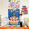 Cortina de lluvia de globos para cumpleaños de niño, decoración de escena con ambiente moderno, cascada de ceremonia de primer cumpleaños de niña, juego de cumpleaños