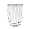 Taza de café, taza de leche, taza de vidrio de doble capa con rayas, taza de té de burbujas transparente, taza de vidrio de borosilicato alto, taza de jugo para el hogar, taza de agua