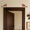 Mz1051-1080 Pegatinas de Esquina de Pájaros y Palomas de Madera Transfronterizas para Puertas y Ventanas del Hogar, Pegatinas de Pared Decorativas de Animales
