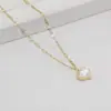 Colar de Aço Titânio Dourado para Mulheres, Não Desbota, Joia de Corrente de Clavícula de Luxo Leve de Nicho, de Alta Qualidade, Versátil, Moderno e Elegante