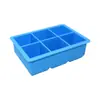 Bandeja de Hielo de Silicona con Puntos 6 Compartimentos Bandeja de Hielo Cuadrada de Silicona Molde para Hacer Hielo Bandeja de Hielo de Silicona de 6 Agujeros Molde para Hielo de Whisky