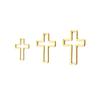 Pendientes colgantes pequeños con forma de cruz hueca de acero inoxidable, color dorado y acero, para pulseras, accesorios decorativos de joyería DIY, venta al por mayor