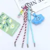 Nueva Serie Miu de Huayang Linda y Fresca Colorida Dopamina Moda Creativa Bolso con Cordón Tejido Colgante para Llaves