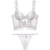 Sutiã Espinha de Peixe com Renda Fina Lingerie Sexy, Lingerie Suspensa Francesa, Sutiã Lolita Anti-Expansão