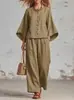 Nuevos Trajes de Comercio Exterior para Mujer 2026 Moda Casual Independiente Ropa para Mujer Amazon Europeos y Americanos Trajes de Pantalón de Pierna Ancha