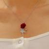 Collar Estrella Amor Mujer Todo Fósforo Alto Grado Zircón Cristal Rosa Ins Moda Celebridad de Internet Exquisita Cadena de Clavícula
