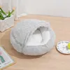 Cama Cálida de Invierno para Gato Semicerrada Cama para Mascota Gato Nido Semicerrado para Perro Cama para Perro Nido para Gato Cerrado##