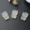 Pingente de Calcedônia Natural Tipo Gelo Gatinho para Mulheres, Colar de Ágata Rosa Jade Animalzinho Fofo, Design de Desenho Animado Fofo