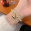 Pulsera de campana retro de estilo chino nuevo para mujer, pulsera de calcedonia roja de alta calidad para combinar con todo, pulsera festiva de la suerte de estilo antiguo