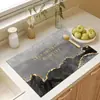 Tapete de Goma para Drenaje de Cocina, Tapete Protector de Mesa Aislante de Calor Sin Lavado, Tapete Drenante Absorbente de Agua, Aceite y Resistente a la Suciedad para Borde de Fregadero