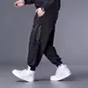 Calça Casual Grossa com Forro de Fleece Masculina Plus Size Tendência de Inverno Solta para Homem Gordo Extra Grande Esportiva Longa com Bainha