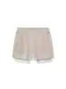 Shorts Duplo Casual Esportivo Americano de Verão Masculino Cor Sólida Bolso com Zíper Treinamento Físico Secagem Rápida Shorts de Basquete