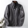 Resistente al frío Cálido Grueso Doble Capa Forro Polar Invierno Talla Grande Chaqueta Polar con Cuello Forrado de Forro Polar para Hombre