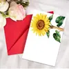 Tarjeta de felicitación y juego de sobres de acuarela floral de 1 pieza transfronteriza, Tarjeta de mensaje de bendición universal para escribir a mano, Tarjeta de agradecimiento para regalo