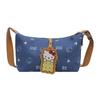 Bolsa de Mão Jeans Estampado Bolsa de Axila, Aparência Sofisticada, Leve e Fashion Ins Estilo Preguiçoso Bolsa de Ombro Fofa para Sair