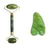Placa rascadora polvo cristal corazón doble cabeza rodillo masajeador cortina de ojos de jade rascado masaje facial belleza traje al por mayor