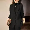 Traje Profesional de Talla Grande Traje 2025 Primavera Nuevo Suelto Slim Casual Chaqueta de Traje Pantalones de Pierna Ancha Conjunto de Dos Piezas