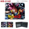 Billetera con Cremallera Perimetral de Dragon Ball Estampado Anime Estudiante para Hombre y Mujer a Todo Color Corta Portátil Tarjetero Monedero