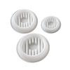Molde para Posavasos Redondo con Drenaje para Maceta de Yeso Flor de Yeso Bandeja de Drenaje Base de Velas Resina de Goteo de Cristal Longitudinal DIY