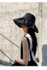 Nuevo Sombrero para Mujer con Ala Ancha, Sombrero de Sol de Vinilo, Elegante Sombrero Tipo Cubeta Adelgazante, Popular Sombrero de Protección Solar para Circunferencia de Cabeza Grande para Mujeres