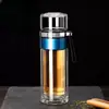 Taza de Separación de Té de Doble Capa, Taza de Vidrio Transparente, Taza de Té Portátil con Filtro, Taza de Té de Vidrio de Borosilicato Alto para Mujeres y Hombres