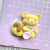 Chaveiro Pingente Patch de Resina Urso Manteiga Corrente para Pendurar Acessórios para Capa de Celular Material Acessórios Ursinho Gummy