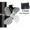 Ventilador de chimenea transfronterizo, ventilador calefactor de conversión termoeléctrica con fijación de abrazadera para tubo de humo, no magnético y resistente a altas temperaturas