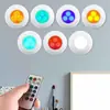 Luz de Noche LED con Control Remoto Inalámbrico Directo de Fábrica Autoadhesiva Sin Taladro para Dormitorio Mesita de Noche Armario 13 Cambios de Color