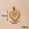 Pingente Único, Joia de Pingente de Aço Inoxidável Transfronteiriça, Colar de Coração com Microincrustação de Diamante, Acessórios Elegantes de Joalheria DIY de Luxo Leve