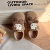 Kt Laço Moda Meninas Sapatos Birkenstock 2025 Novo Outono e Inverno Crianças Menininha Sapatos de Princesa Solado Macio Forrado com Lã