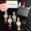 Relógio de moda personalizado estilo mostrador grande masculino e feminino pulseira de aço Relógio simples estudante Relógio atacado