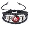 Dios Original Alrededor Gema del Tiempo Cuero Negro Luminoso Animación Juego Ojo de Dios Pulsera Joyería para Hombre y Mujer Venta al Por Mayor de Lote