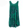 Vestido Tank Sexy Solto Elegante Europeu e Americano 2026 com Franzidos de Renda e Estampa Floral Sem Mangas Rodado para Mulheres