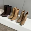 Botines de moda para mujer, sueltos, plisados, colección otoño/invierno 2026, con plataforma interior, punta cuadrada, tacón alto, botas de moda hasta la pantorrilla