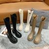 Pero botas hasta la rodilla mujer 2021 nuevo otoño e invierno botas cálidas forradas de vellón Joker moda botas altas botas de caballero