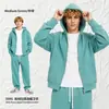 Sudadera con Doble Cremallera de Forro Polar Pesado 350g Estilo Americano High Street Sudadera con Capucha y Cremallera Unisex OEM/ODM