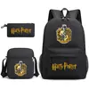 Harry Potter HarryPotter Set de Tres Piezas Mochila Escolar para Estudiantes de Secundaria y Primaria Unisex Mochila Casual de Viaje