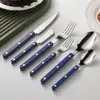 Juego de cubiertos occidentales de acero inoxidable 304 para exportación con mango de acrílico, cuchillo y tenedor de steak para hotel, cuchara de tres puntas