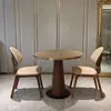 Mesa de comedor de madera maciza, lujo ligero y placa de roca, adecuada para uso comercial en hoteles, oficinas y para recepción, ocio y reuniones de negocios