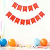 Faixa de Feliz Aniversário com Letras Douradas e Padrão Cauda de Andorinha Decorações Penduradas Adequadas para Decoração de Festa