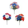 Flores Artificiales Día de la Independencia Ramo Conmemorativo Rojo Blanco Azul Cementerio Bandera Americana Día de los Caídos Decoración del Hogar