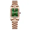 Marca Suiza Nuevo Reloj de Mujer Modelo Reloj de Pulsera de Cuarzo Pequeño Reloj Verde Transmisión en Vivo Dropshipping