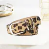 Cinto Feminino com Estampa de Leopardo e Argola Dupla, Novo Lançamento 2025, Venda Quente Transfronteiriça, Cinto Versátil da Moda Europeia e Americana para Casacos de Mulher