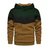 Ropa de Otoño y Primavera 2024 Transfronteriza para Hombre Europea y Americana con Bloques de Color, Sudadera con Capucha de Moda, Tops Deportivos Casuales para Hombre