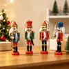 Cascanueces Soldado Europeo Habitación Sala de Estar Adorno Marioneta Británica de Madera Adorno Pequeño Colgante Decoración Navideña