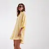 2026 Europa Comércio Exterior Transfronteiriço Nova Roupa Feminina Camisa Feminina Comprimento Médio Manga Curta Estilo de Férias Cor Sólida Camisa Casual Feminina
