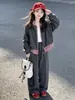Conjunto Esportivo Infantil Feminino Estilo Primavera e Outono 2026 Novo Estilo Coreano Infantil Elegante Super Bonito Roupas de Outono Conjunto de Duas Peças para Meninas Crianças Grandes