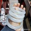 Fabricante Venta al por Mayor Pulsera de Pintura con Tinta Natural Jade Cuarcita Blanco Jade Hielo Pulsera Jade Semilla Hielo Regalos Festivos